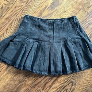 SEA New York Jamie Twill Pleated Denim Mini Skirt
